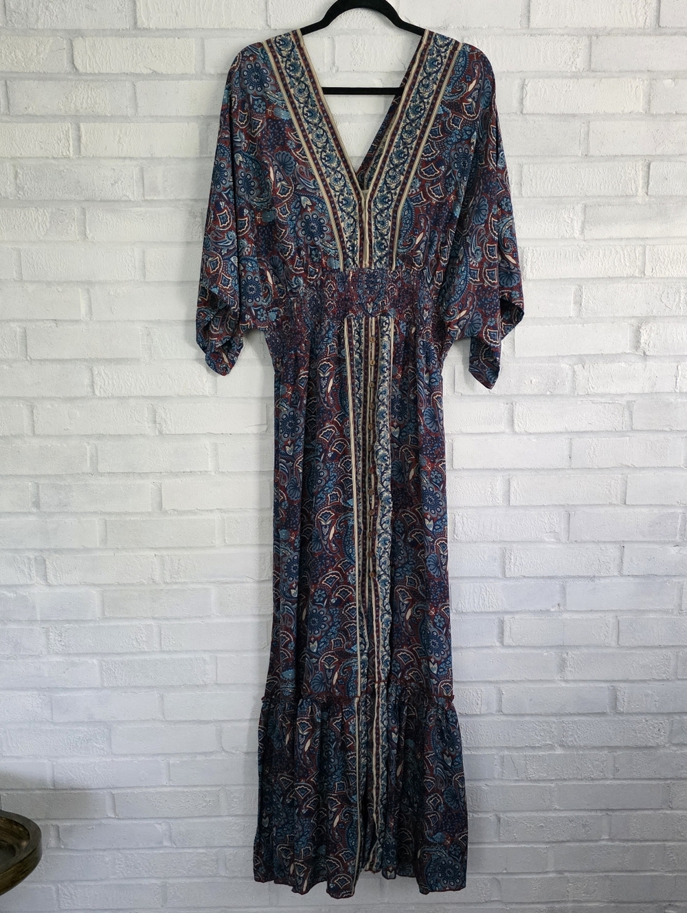 NWT Natural Life Celia Maxi Dress Paisley Cranberry XL 2025 Discontinued HTF